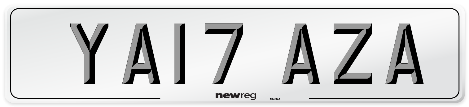 YA17 AZA Number Plate from New Reg